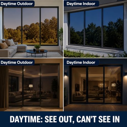 FILMGOO One Way Privacy Window Film Heat Control Mirror Tint 41.3Inx7.8Ft - Image 2