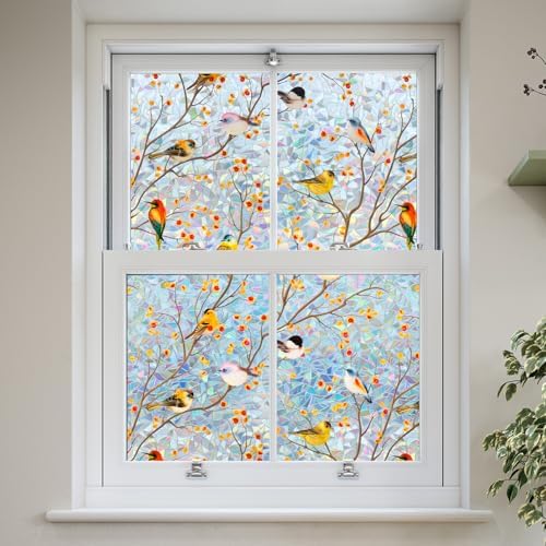 DKTIE Country Rustic Window Privacy Film Rainbow Film - Image 2