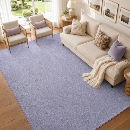 5x7 Purple/White Area Rug Non-Slip Washable Soft for Living Room Bedroom by FinRe%CC%80cHome