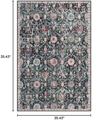 Lahome Moroccan Washable Rugs for Living Room, 4x6 Rug for Bedroom Non-Slip - Image 2