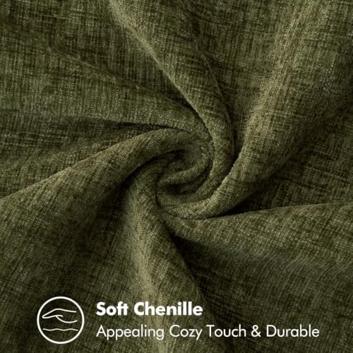MIULEE Decorative Couch Throw Pillow Covers 16x16 Inch Olive Green 2 Pack - Image 3