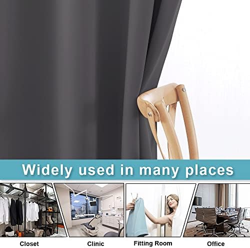 RYB HOME Extra Wide Curtains for Bedroom Closet Office Living Room Divider - Image 5
