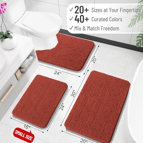 OLANLY Bathroom Rugs 30x20, Extra Soft Absorbent Chenille Bath Rugs - Image 2