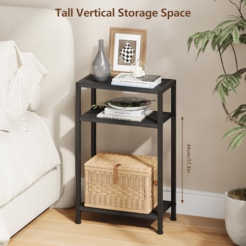 Heybly Small Narrow Side Table for Small Space, Thin Bedside TableHET006BK1 - Image 5