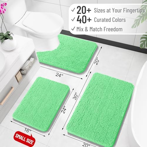 OLANLY Bathroom Runner Rugs 40x24, Extra Soft Absorbent Chenille Bath Rugs - Image 2