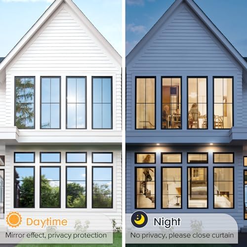 LUTE One Way Window Tint for Home, Black Silver, 35.4" x 78.7" - Image 4