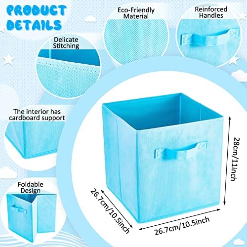 Yinder 12 Pcs Cube Storage Bin Multicolor 10.5''x10.5''x11'' Storage Cubes - Image 2