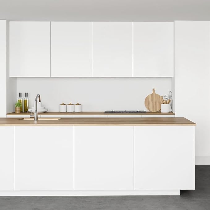 Arthome 17"x120" White Contact Paper, Peel and Stick Matte Wallpaper, Self Adhesive Decorative Vinyl Paper for Countertop, Cabinet, Table, Shelves, Furniture Renovate and Wall Covering Decoration - Image 2