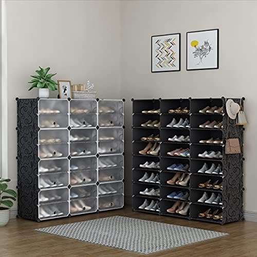 HOMIDEC Shoe Rack Organizer 48 Pair Modular Shoe Storage Cabinet for Closet - Image 2