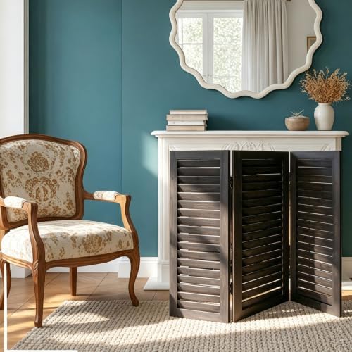 SOFE Black Divider for Room Separation, Wood Room Divider 3 Panels - Image 5