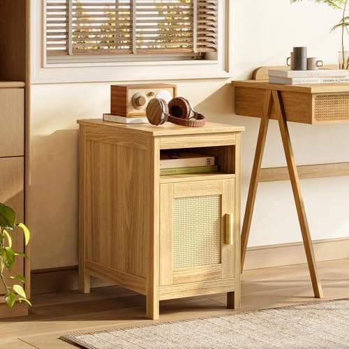 Huuger Narrow Night Stand, End Table with Charging Station, USB-C Port - Image 7