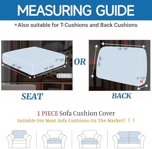 XINEAGE 1 Piece XL Stretch Couch Cushion Covers Individual Sofa Slipcovers - Image 2