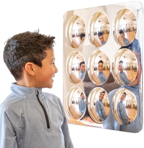 Spark & Wow Sensory Wall Toddler Mirror, Large 9 Bubbles by SparkWow