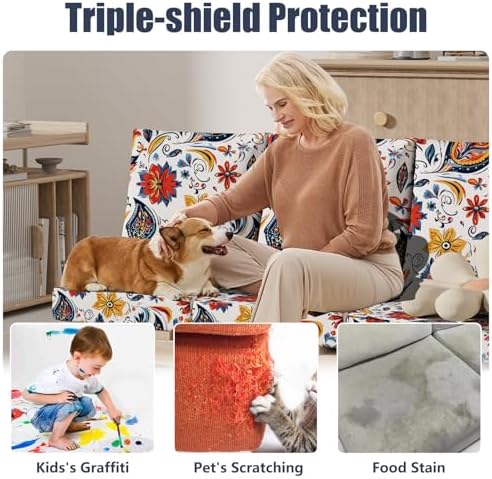 8Pcs Outdoor Cushion Covers, Stretch Patio Furniture Couch Chair Slipcovers - Image 6