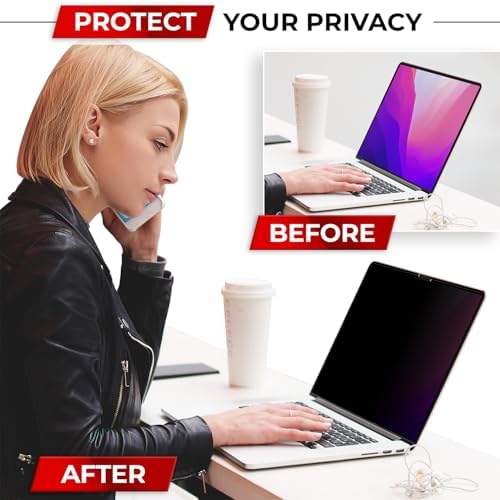 SightPro Magnetic Privacy Screen for MacBook Pro 13 Inch (2016, 2017, 2018, 2019, 2020, 2021, 2022, M1, M2) Patented Removable Laptop Privacy Filter Shield and Protector - Image 6