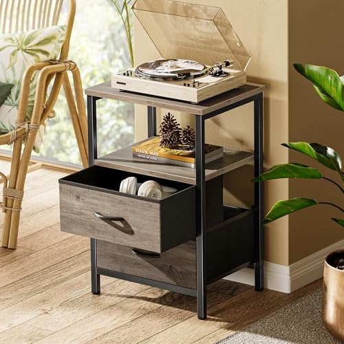 Huuger Night Stand Set of 2, Nightstand with 2 Drawers, Bedside Table - Image 2
