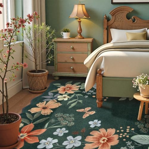 Lahome Floral Washable 6x9 Area Rugs, Soft Bedroom Rug for Living Room - Image 4