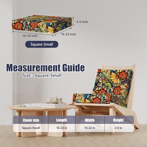 8Pcs Outdoor Cushion Covers, Stretch Patio Furniture Couch Chair Slipcovers - Image 2
