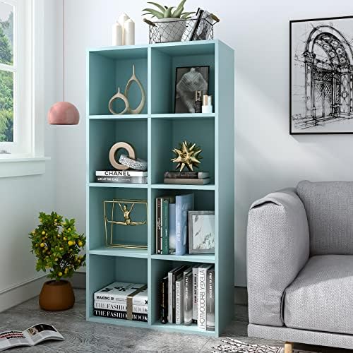 OSCHF 8-Cube Storage Shelf Bookcase, Light Blue - Image 2