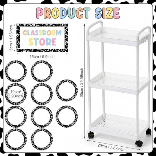 Gerrii Classroom Management Tool Classroom Store 3 Tier White - Image 5
