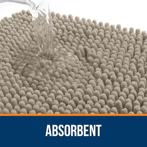 OLANLY Large Bathroom Rugs 40x32, Extra Soft Absorbent Chenille Bath Rugs - Image 4