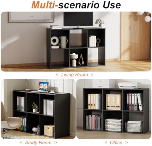 Sweetcrispy 6 Cube Storage Organizer, Stackable Modular Bookcase Shelf - Image 6