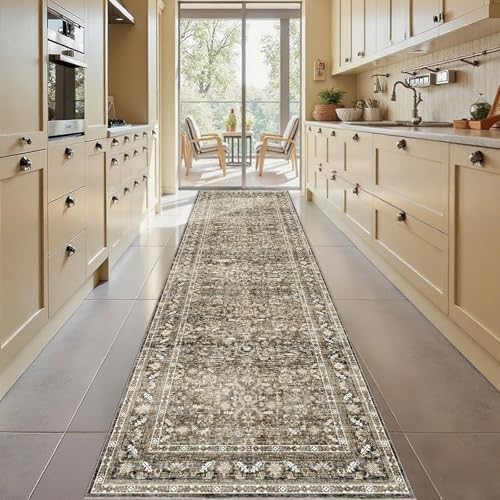 OPPODREAM Vintage Brown Area Rugs 3x10, Washable Rug for Living Room by OPPODREAM