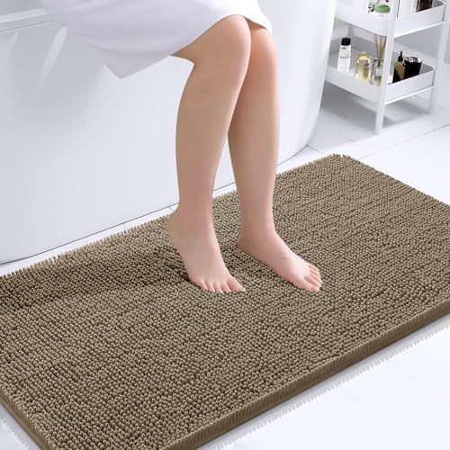 OLANLY Bathroom Runner Rugs 40x24, Extra Soft Absorbent Chenille Bath Rugs by OLANLY