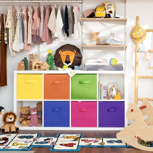 GRANNY SAYS 13x13 Storage Cubes, Cube Storage Organizers, Rainbow, 6-Pack - Image 2