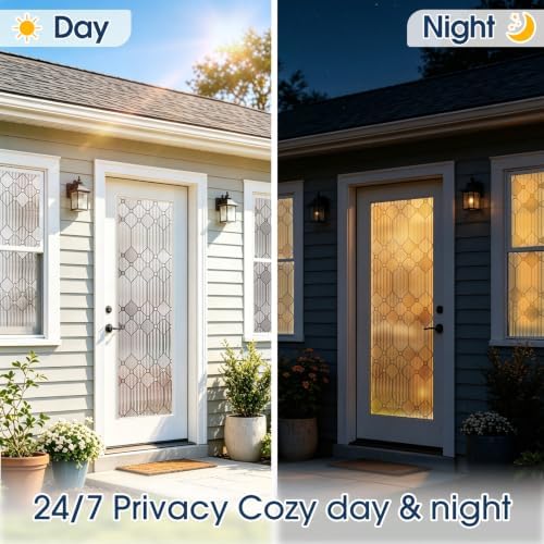 Reeded Glass Privacy Window Film Static Cling for Home - Image 4