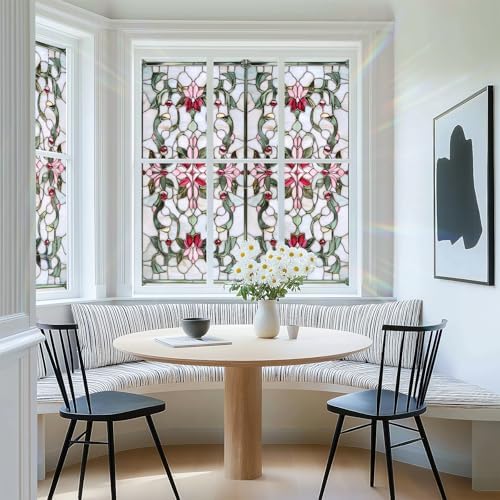 Window Privacy Film Frosted Glass Window Sticker Window Film Static Glass Cling Tint Non-Adhesive for Home Door Decorative Frosting Cover 17.5 X 78.7 inch - Image 4