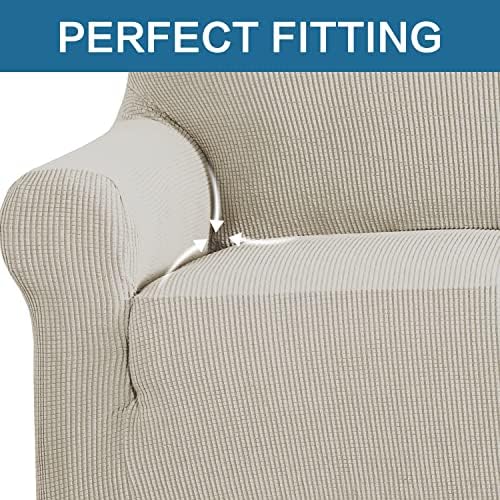 H.VERSAILTEX Armchair Cover High Stretch Sofa Slipcover 1 Piece Couch Covers for Dogs Sofa Durable Spandex Fabric Non Skid Machine Washable(Armchair 31"-40", Island Fossi) - Image 5