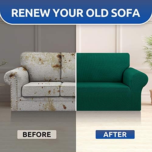 KEKUOU Stretch Oversized Couch Covers for Sofa Slipcover,Hunter - Image 4
