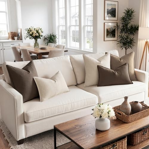 MIULEE Decorative Linen Lumbar Pillow Cover 12x20 Inch Natural Beige - Image 2