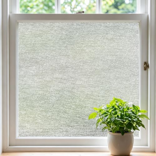 Windimiley Frosted Glass Window Privacy Film, Textured,17.5" x 78.7" by WindimileyDecor