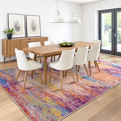 Modern Abstract 3x5 Rug, Non Slip Entryway Rug, Soft Machine Washable Rugs - Image 5