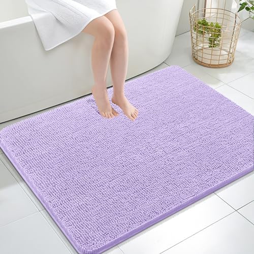 OLANLY Large Bathroom Rugs 40x32, Extra Soft Absorbent Chenille Bath Rugs by OLANLY