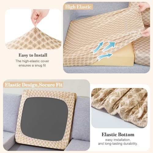 8Pcs Patio Cushion Covers Stretch Outdoor Furniture Protector Slipcovers - Image 5