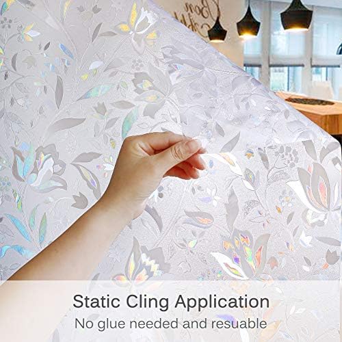 Volcanics Rainbow Window Film - Static Clings, 3D Decals & Stickers for Glass Doors & Windows, Heat Control & Anti UV, 35.4 x 78.7 Inches - Image 5