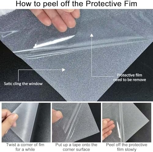 Frosted Glass Window Privacy Film with Tools, Pure, 17.5" x 118.1" - Image 4