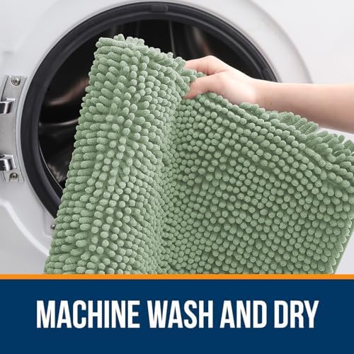 OLANLY Large Bathroom Rugs 40x32, Extra Soft Absorbent Chenille Bath Rugs - Image 5
