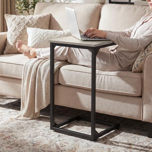 AMHANCIBLE Couch Side Table for Sofa, 26.37" Tall C Shaped End Table - Image 2