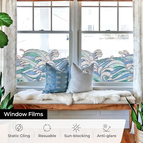 ADD.HERES Stained Glass Window Film, Window Film Decorative, 17.5 x 39.37in - Image 4
