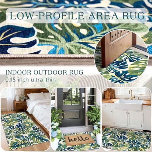 Boho Outdoor Rug - 28" x 43" Front Door Mat Indoor Outside Entrance - Image 4