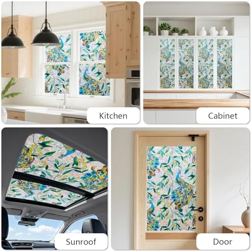 Kromapolis Window Privacy Film, Stained Glass Sticker, 23.6" x 78.7" - Image 5