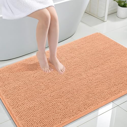 OLANLY Large Bathroom Rugs 47x32, Extra Soft Absorbent Chenille Bath Rugs by OLANLY
