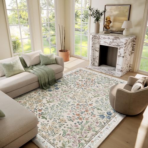 10x12 Area Rugs for Living Room: Washable Rug Non Slip Stain Resistant Low Pile Ultra Soft Faux Wool Lightweight Large Rugs for Bedroom Dining Room Under Table Rug Nursery Home Office Farmhouse Indoor - Image 6