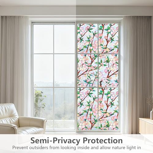 NINETREX Window Privacy Film, Rainbow Stained Glass, Pink 23.6"x78.7" - Image 4