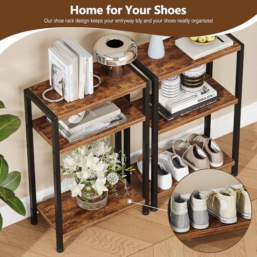 Heybly Small Narrow Side Table for Small Space, Thin Bedside TableHET006SR1 - Image 4