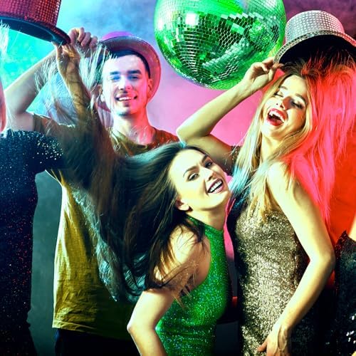 Art3dwallpanels Mirror Mosaic Disco Tiles Self Adhesive Glass, Green - Image 5